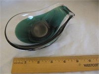 Emerald to Crystal Free Form Nut Bowl