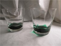 Pair Emerald Flame Double Old Fashion's
