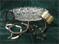 Crystal Dish W/Bracelets