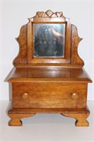 Wooden Brush Cabinet with Mirror