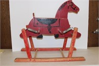 Child's Vintage Wooden Rocking Horse