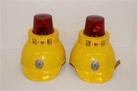 Two Battery Operated Toy Medical Helmets