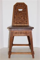 Hand Carved Wood Chair