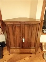 Corner TV Cabinet with Lower Cabinetry