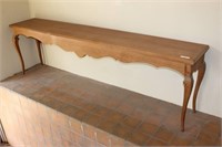 Wood Entry Table Unfinished with Deep