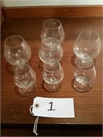 (7) Various Sized Snifter Glasses