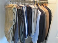 3 closets of men's estate clothing & coats