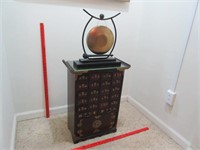 nice smaller asian 22-dr cabinet & sm. gong