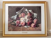 'A Bouquet of Roses' 17.5" x 23" Framed Print