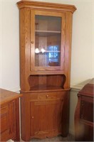 Solid Wood Corner Cabinet - Beautiful Condition