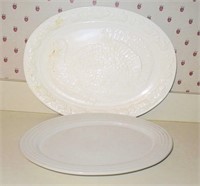 (2) Large Serving Platters - Pampered Chef 'Over
