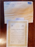 Certificate of Flag Presentation for USS Arizona