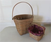 (2) 1983 Longaberger Baskets Largest Measures