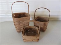 (3) 1985 Longaberger Baskets