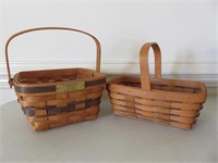(2) 1990 Longaberger Baskets J.W. Collection 1990
