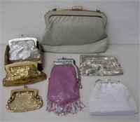 Seven vintage Glomesh bags & purses