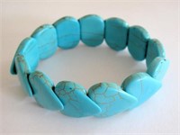 Turquoise heart panel bracelet