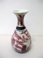 Chinese underglaze red & blue glaze vase