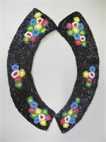 Vintage coloured bugle bead collar