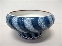 Japanese studio blue & white ceramic bowl
