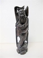 Chinese carved wood figure Scholar