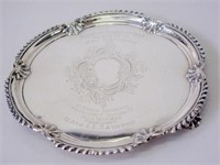 Sterling silver footed salver London 1898