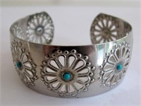 Sterling silver turquoise cuff