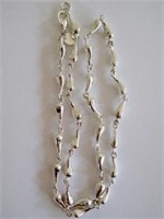 Sterling silver bead form necklace