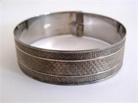 Antique sterling silver bangle