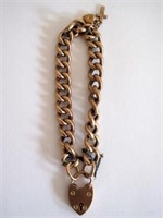 Antique 9ct gold curb link bracelet