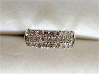 18ct white gold channel set diamond ring