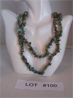 Vintage Southwestern Turquoise Necklace 35"