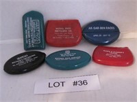 Lot of 6 Vintage Advertising Rubber Coin Purses
