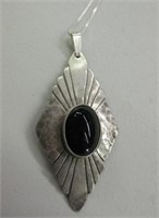 NA Sterling Silver Black Onyx Necklace