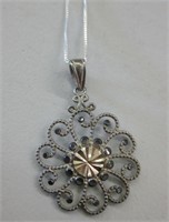 Sterling Silver & 10K Gold Necklace