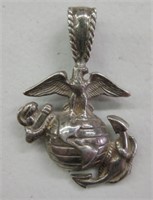 Sterling Silver Marine Corps Pendant