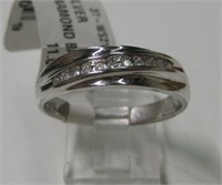 NWT Sterling Silver & Diamond Wedding Ring