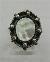 Vintage Sterling Silver Filigree Crown Ring
