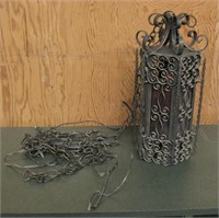 Wrought Iron Hanging Light Fixture - Needs Rewired