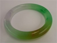 Green & Purple Jade Bangle Bracelet