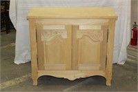 Two Door Cabinet with Hand Carved