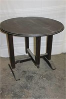 Wood Tilt Top Table in Dark Finish