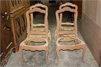Wood Side Chairs with Hand Carved