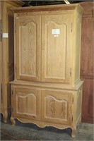 Two piece Armoire with Step Back Top