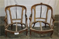 Two Antique Barrel Back Chairs With