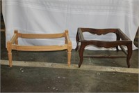 Two Wood Frames For Foot Stools.