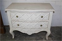 Two Drawer Commode with Curved Top