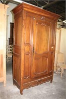 Antique One Door Armoire with Molded