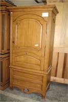 Solid Wood Armoire with Top Door