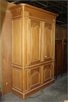 Four Door Armoire with Molded Top